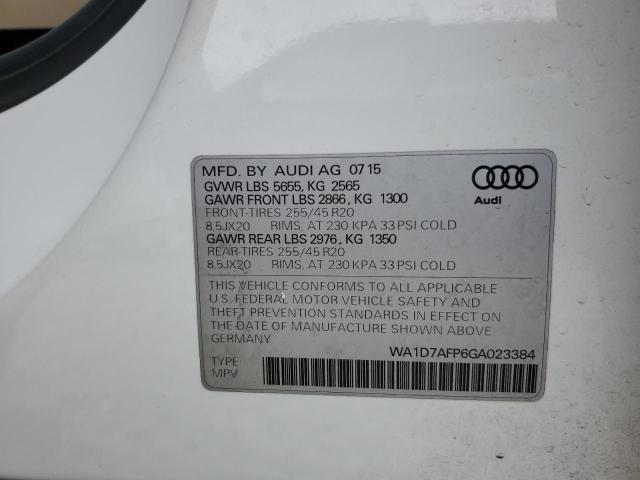 2016 AUDI Q5 PREMIUM - WA1D7AFP6GA023384