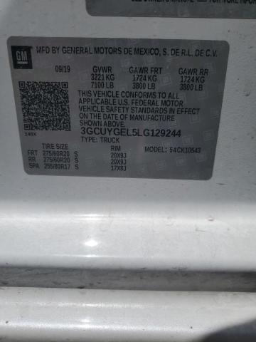 2020 CHEVROLET SILVERADO - 3GCUYGEL5LG129244