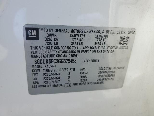 2016 CHEVROLET SILVERADO - 3GCUKSEC2GG375453