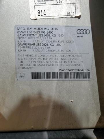2016 AUDI Q5 PREMIUM - WA1C2AFP7GA047574
