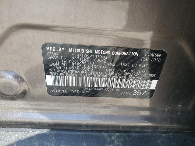 2018 MITSUBISHI OUTLANDER - JA4AR4AWXJU006168