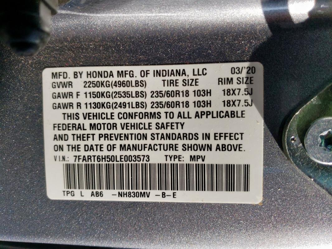 2020 HONDA CR-V EX - 7FART6H50LE003573