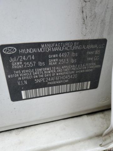 2015 HYUNDAI SONATA SE - 5NPE24AF6FH045420