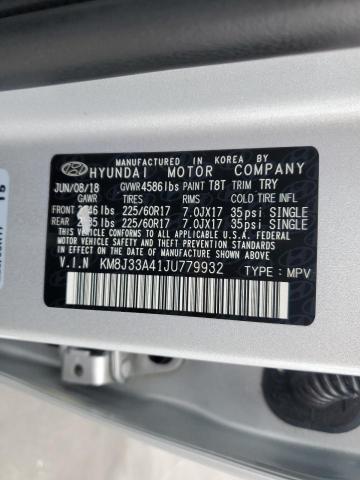 2018 HYUNDAI TUCSON SEL - KM8J33A41JU779932