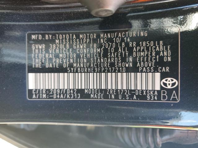 2015 TOYOTA COROLLA L - 5YFBURHE9FP217210