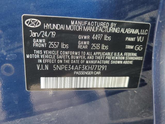 2019 HYUNDAI SONATA LIM - 5NPE34AF3KH771291