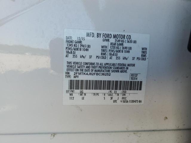 2015 FORD EDGE SEL - 2FMTK4J82FBC36252