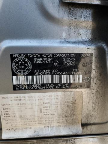 2015 LEXUS IS 250 JTHCF1D21F5019549