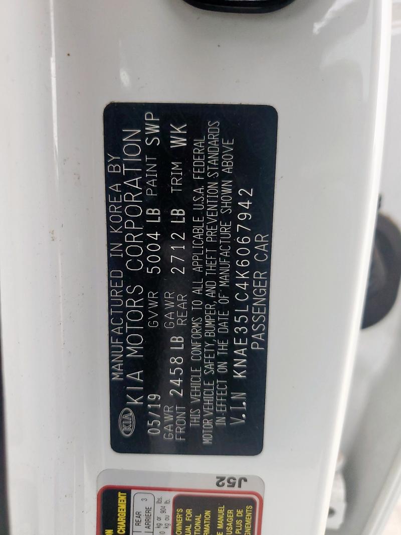 2019 KIA STINGER GT KNAE35LC4K6067942