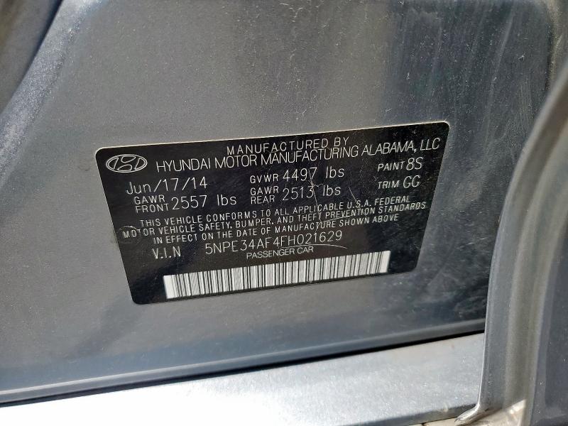 2015 HYUNDAI SONATA SPO - 5NPE34AF4FH021629
