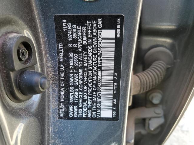2019 HONDA CIVIC EX - SHHFK7H65KU205967