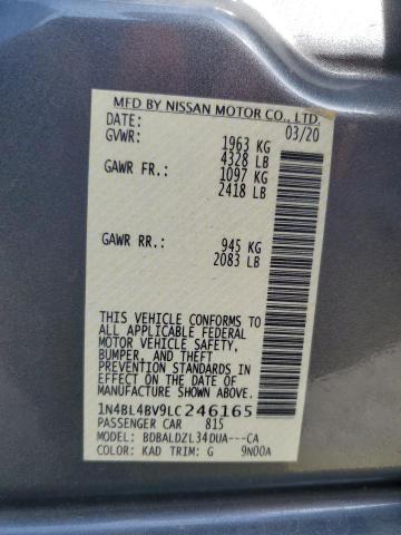 2020 NISSAN ALTIMA S - 1N4BL4BV9LC246165