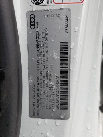 2016 AUDI S7 PRESTIG WAUW2AFC7GN062498