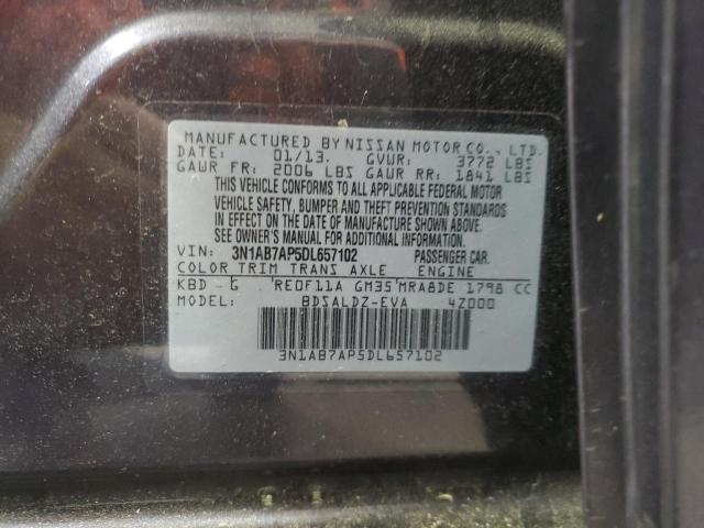 2013 NISSAN SENTRA S - 3N1AB7AP5DL657102