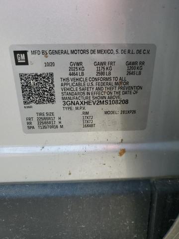2021 CHEVROLET EQUINOX LS - 3GNAXHEV2MS108208