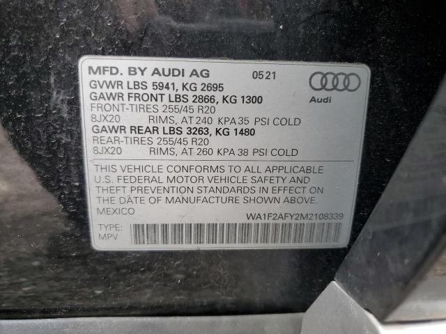 2021 AUDI Q5 E PREST WA1F2AFY2M2108339