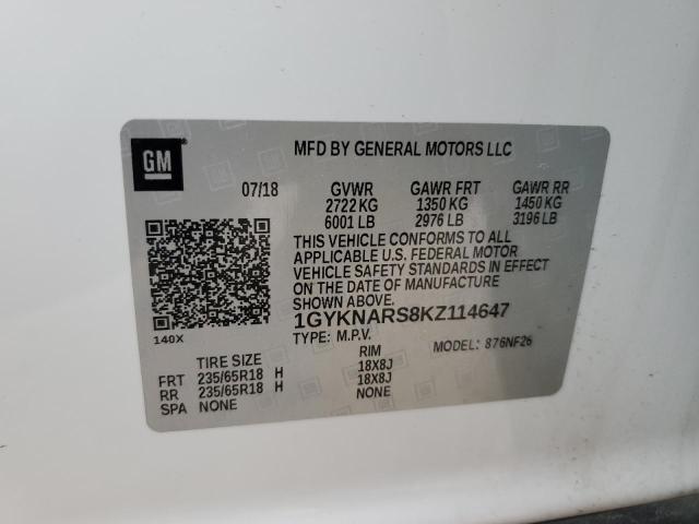 2019 CADILLAC XT5 - 1GYKNARS8KZ114647