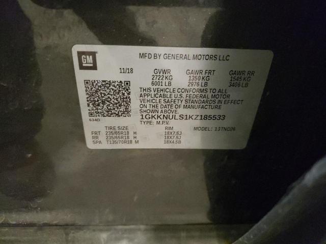 2019 GMC ACADIA SLT 1GKKNULS1KZ185533