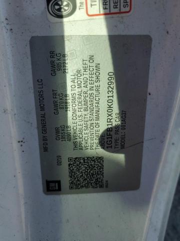 2019 CHEVROLET CAMARO LS 1G1FB1RX0K0132990