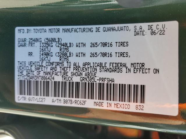 2022 TOYOTA TACOMA DOU 3TYCZ5AN3NT086424