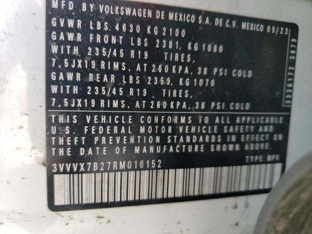 2024 VOLKSWAGEN TAOS SE 3VVVX7B27RM016152