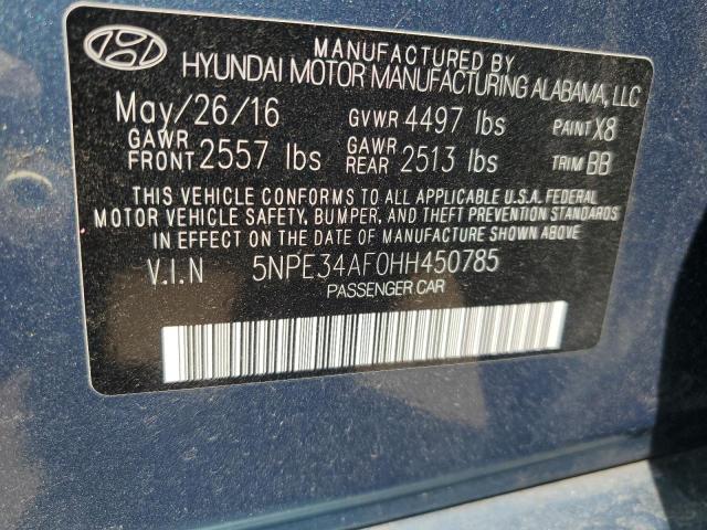 2017 HYUNDAI SONATA SPO - 5NPE34AF0HH450785