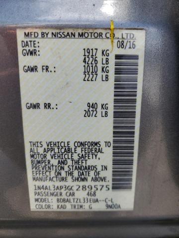 2016 NISSAN ALTIMA 2.5 - 1N4AL3AP3GC289575