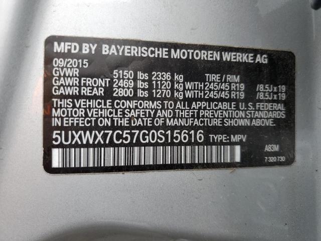 2016 BMW X3 XDRIVE3 - 5UXWX7C57G0S15616