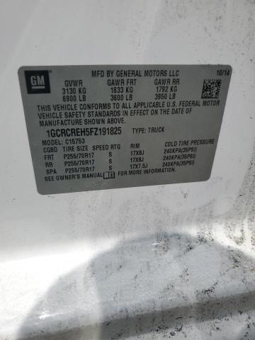 2015 CHEVROLET SILVERADO - 1GCRCREH5FZ191825