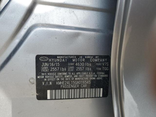 2016 HYUNDAI SONATA HYB - KMHE24L15GA016545