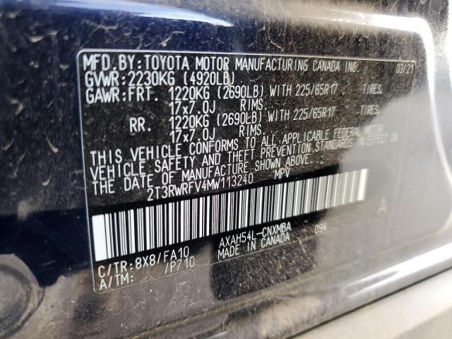 2021 TOYOTA RAV4 XLE - 2T3RWRFV4MW113240