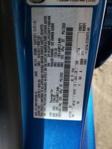 2016 FORD FIESTA SE - 3FADP4BJ5GM118049