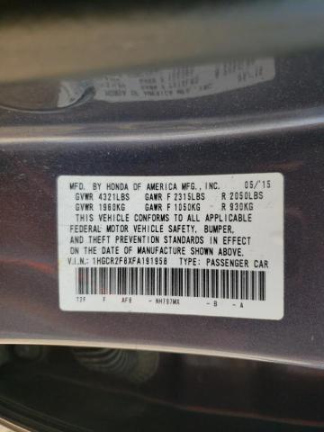 2015 HONDA ACCORD EXL - 1HGCR2F8XFA191958