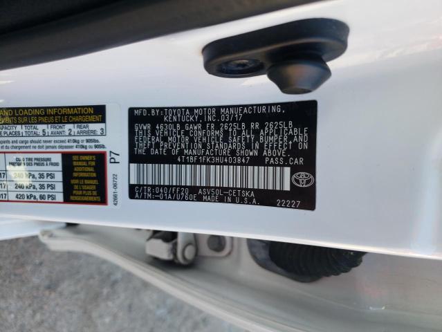 2017 TOYOTA CAMRY LE - 4T1BF1FK3HU403847