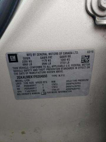 2015 GMC TERRAIN SL - 2GKALMEK1F6304956