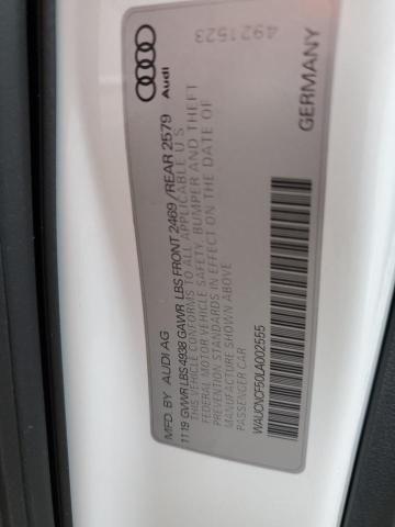 2020 AUDI A5 PREMIUM WAUCNCF50LA002555