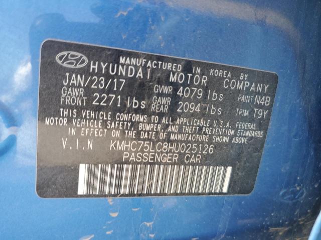 2017 HYUNDAI IONIQ SEL - KMHC75LC8HU025126