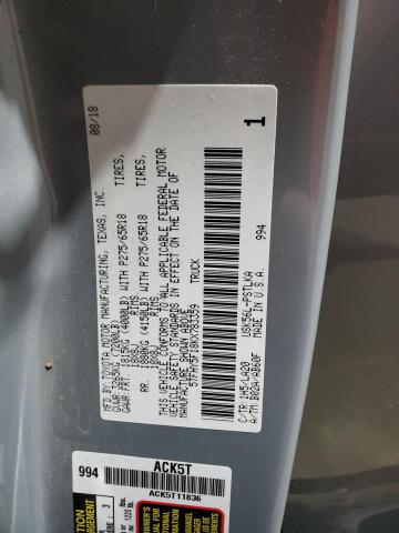 2019 TOYOTA TUNDRA CRE - 5TFHY5F18KX783359