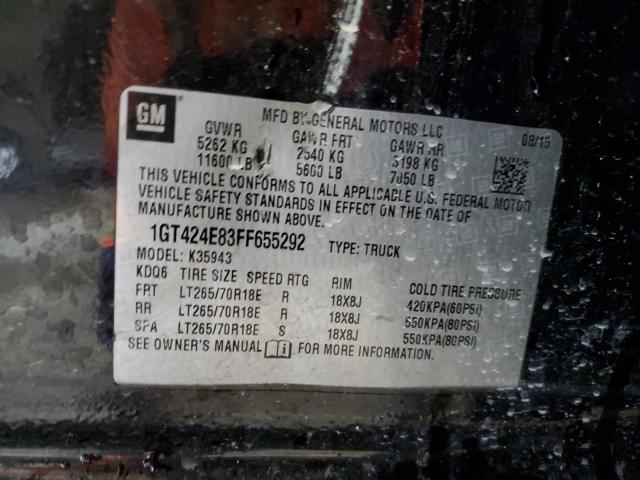 2015 GMC SIERRA K35 - 1GT424E83FF655292
