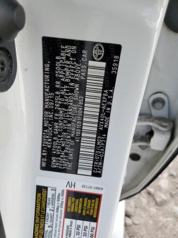 2015 TOYOTA AVALON HYB 4T1BD1EB1FU047953