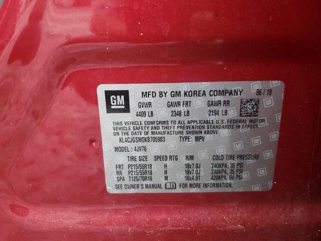 2019 BUICK ENCORE ESS KL4CJGSM0KB705983