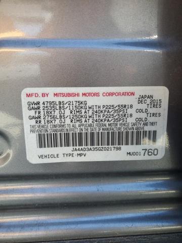 2016 MITSUBISHI OUTLANDER JA4AD3A35GZ021798