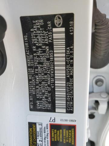 2016 TOYOTA CAMRY LE - 4T1BF1FKXGU218953