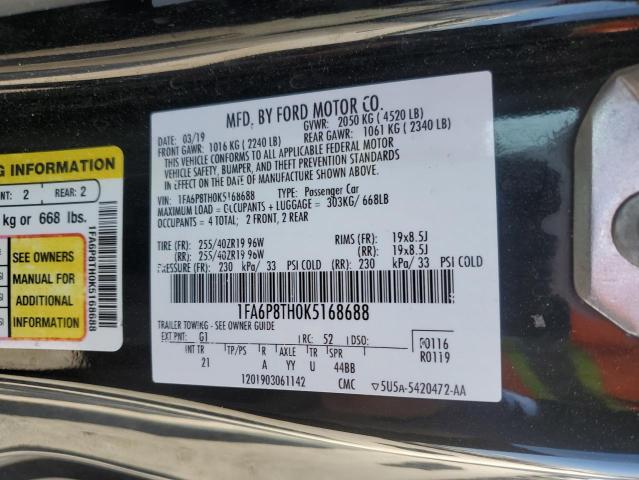 2019 FORD MUSTANG - 1FA6P8TH0K5168688