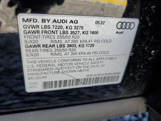 2022 AUDI E-TRON S P - WA1ACBGE0NB038956