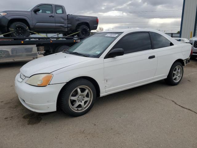 HONDA CIVIC LX 2001 white  gas 1HGEM225X1L023950 photo #1