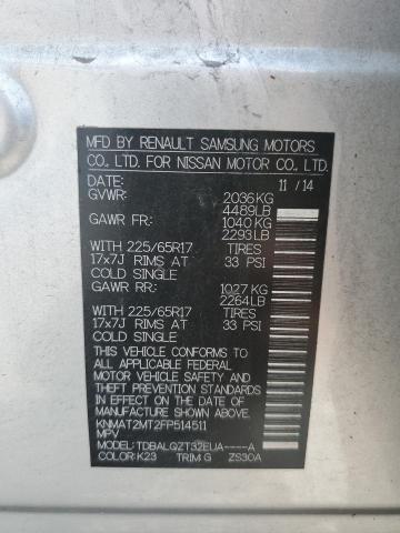 2015 NISSAN ROGUE S - KNMAT2MT2FP514511