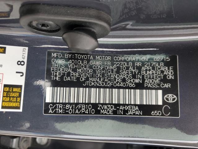 2015 TOYOTA PRIUS - JTDKN3DU2F0440786
