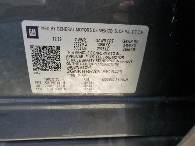 2020 CHEVROLET BLAZER 1LT 3GNKBBRA2LS616426