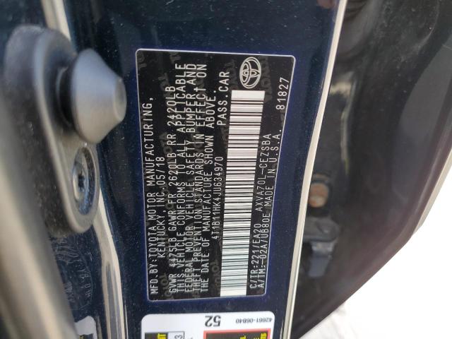 2018 TOYOTA CAMRY L - 4T1B11HK4JU634970